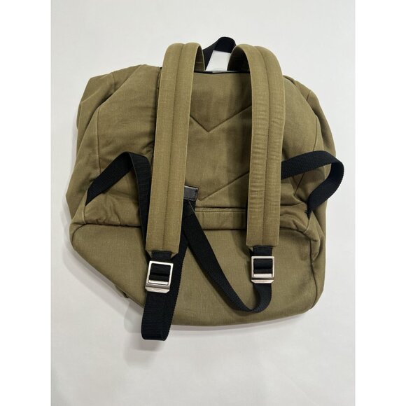 Saint Laurent Noe Washed Canvas Backpack in Army Green - Picture 4 of 8